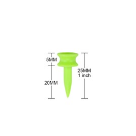 Zivisk Golf Tees Plastic 25MM 100 Count Small Green Golf Tees 1 inch