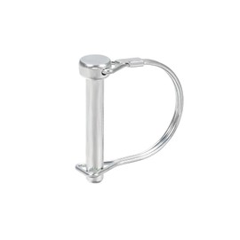 DTGN 8 mm x 50 mm (DxL) Shaft Locking Pin - 1 Piece - Good for Agricultural Trailers Lawn - Round Carbon Steel Trailer Hitch Pin - Silver Tone