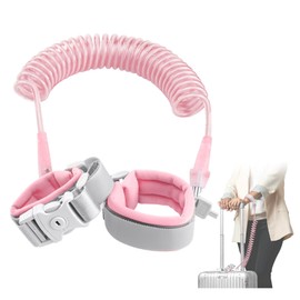 Cable Luggage Lock, Retractable Cable Lock Anti-Theft Travel Locks for Suitcase with Wrist Strap for Suitcases, Backpacks, and Carry-On Bags, Pink