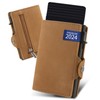 Credit Card Holder Wallet - Genuine Leather Pop Up Card
