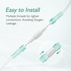 ANSNF Oxygen Tubing Connector, 360° Rotation Cannula Connector Oxygen Connector