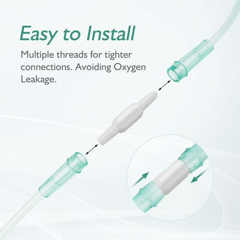 ANSNF Oxygen Tubing Connector, 360° Rotation Cannula Connector Oxygen Connector