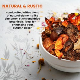 Pumpkin Cinnamon Fall Potpourri Bag - Autumn Scented Blend with Natural Elements, Ideal for Home Decoration and Fragrance - Perfect for Thanksgiving Harvest as Bowl, Vase, and Sachet Fillers