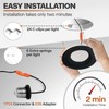 12 Pack Black 5/6 Inch LED Can Lights with Night
