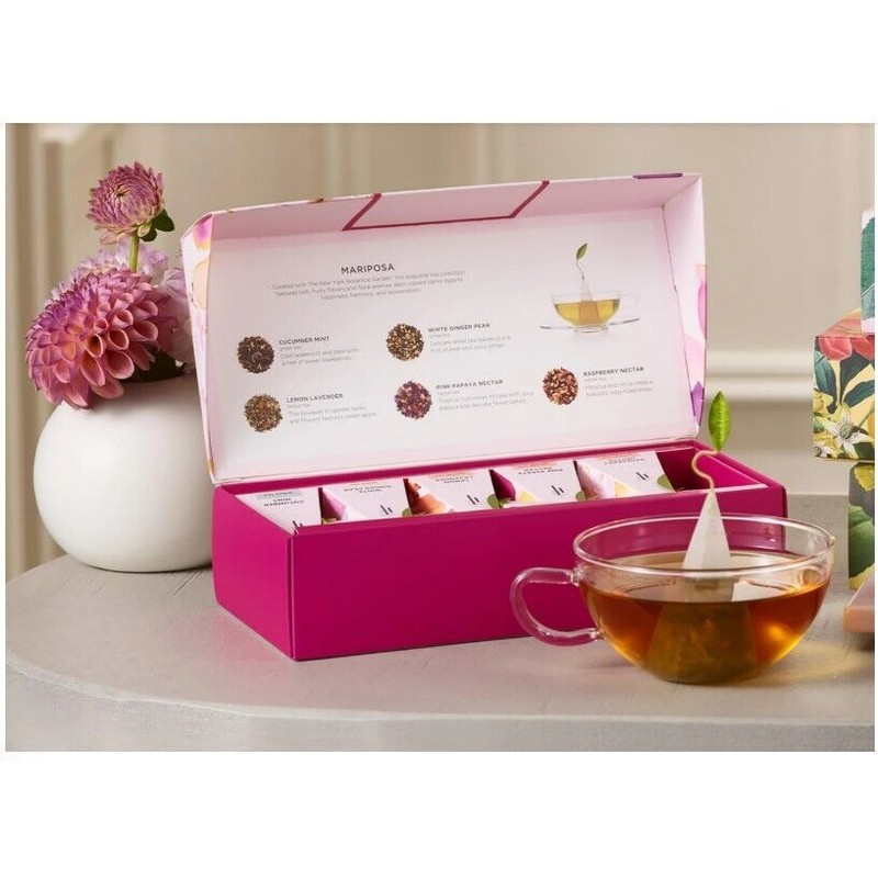 TEA FORTE, "Mariposa" Petite Presentation Box Assortment of 10 Teas