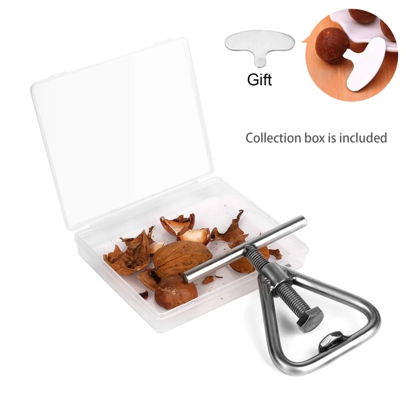 Anwenk Nut Cracker Black Walnut Cracker Stainless Steel Pecan Cracker