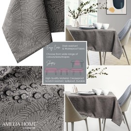 AmeliaHome Tablecloth, Lotus Effect, Water-resistant