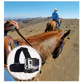 Zoukfox Head Strap Camera Mount + Quick Clip Compatible fit for GoPro HERO5 Black, HERO5 Session, HERO4 Black, HERO4 Silver and Hero Sessio and Most Action Cameras (Head)