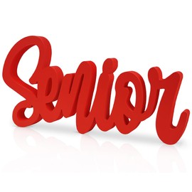 Senior 2025 Sign Wooden Red Graduation Senior Photo Props Graduation Decorations Class of 2025 Table Centerpiece Senior 2025 Sign for 2025 Grad Party Decorations Supplies