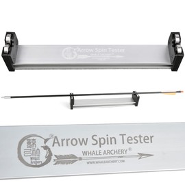 ZSHJGJR Archery Arrow Inspector Arrow Spin Tester Aluminum Alloy Arrow Detector Inspector Balance Straightness Tool Balance Check Arrow Accessory (Silver)