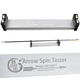 ZSHJGJR Archery Arrow Inspector Arrow Spin Tester Aluminum Alloy Arrow Detector Inspector Balance Straightness Tool Balance Check Arrow Accessory (Silver)