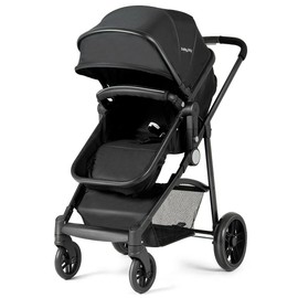 Costway 2 In 1 Useful Foldable Baby Stroller Kids Travel Infant Buggy Pushchair Black