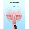 TOPK Portable Handheld Fan, 5000mAh Battery Operated Fan With LED