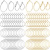 U-Vathing 96Pcs Earring Hoops for Jewelry Making, Hypoallergenic Teardrop Round