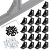 20 Sets 2020 Series Aluminum Extrusion Profile Corner Bracket, CLAHJQX