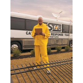 MCR Safety 2003L Classic 3-Piece Rainwear Suit Large Yellow Polyester/PVC Detach
