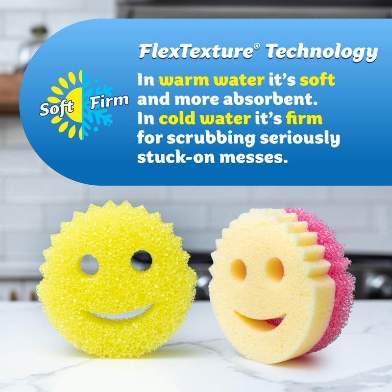 Scrub Daddy 4 Scrub Daddy Sponges & 4 Scrub Mommy