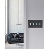 TREEWELL 2-Pack Quad Toggle Light Switch Cover Plate, Durable Zinc
