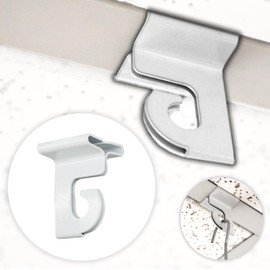STORE FIXTURES DIRECT Extra Heavy Duty White Aluminum Drop Ceiling Hooks, One Piece Ceiling Grid Clips - 2 Pack