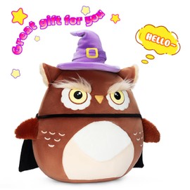 Colliyarko Large Owl Plush Pillow Stuffed Animal Toy,Big Cute Soft Toys 19" Fat Kawaii Cuddle Adorable Plushie Toy,Gift for Kids Girls Family