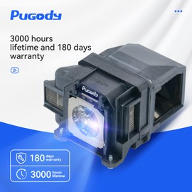 Pugody ELPLP87 V13H010L87 for Epson BrightLink 536Wi PowerLite 520 PowerLite 525W PowerLite 530 PowerLite 535W Home Cinema 2040 1040 2045 EX3240 EX7240 EX9200 EX5250 EX5240 Replacement Projector Lamp