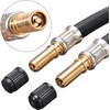 KEWAYO 2 Pieces Flexible Rubber Tire Valve Adapter Extension with