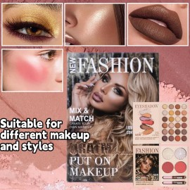 Paleta De Sombras De Ojos 30 Colores Iluminador Rubor Paleta