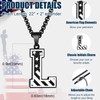 American Flag Initial Necklace for Men 𝑩𝒐𝒚𝒔, A-Z Letter Pendant