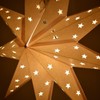 9 Pointed White Paper Star Lantern with 12 Foot Power