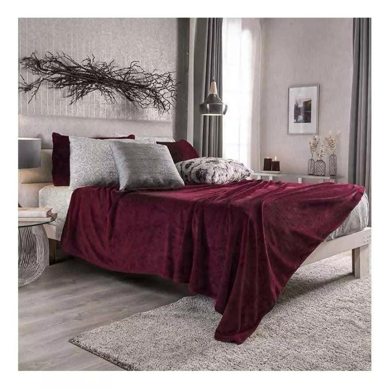 Vianney Cobertor Suave, Ligero & Elegante King & Queen Tinto