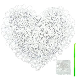 4200+ Loom Rubber Bands Colorful Rubber Band Loom Refill Kit for Boy Girl DIY Craft Gift Set Unique Bright Colors/White