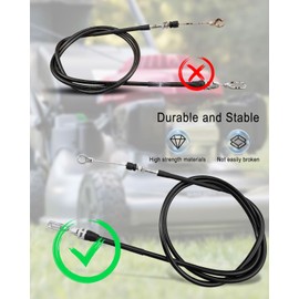 ULZOZN Drive Control Cable Assembly Fit for Honda HRX217HXA HRX217HYA HRX217HMA HRX217HZA and More, Lawn Mower Throttle Cable Replace 54630-VH7-A03 54630-VH7-A02 54630-VH7-A04, Change Cable