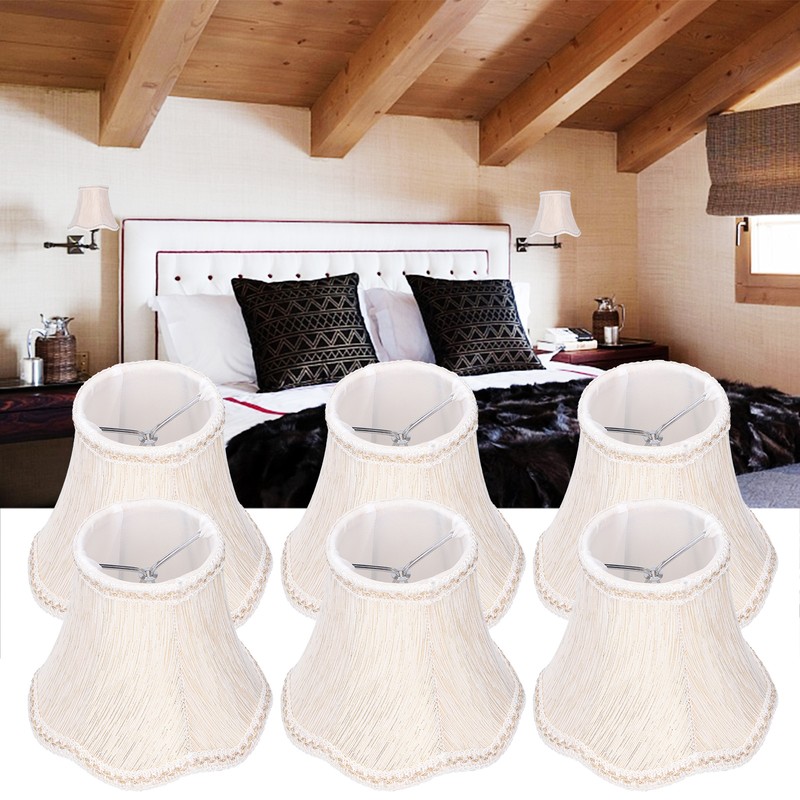 6Pcs European Style Lampshade Cloth Lamp Shade Chandelier Wall Light