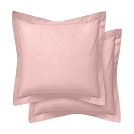 Cotton Delight European Pillow Shams Set of 2 Blush Pink Euro Shams 100% Natural Cotton 800TC Premium Euro Pillow Shams 28x28 Pillow Cover, Cushion Cover Euro Size (Euro 28x28, Blush Pink)
