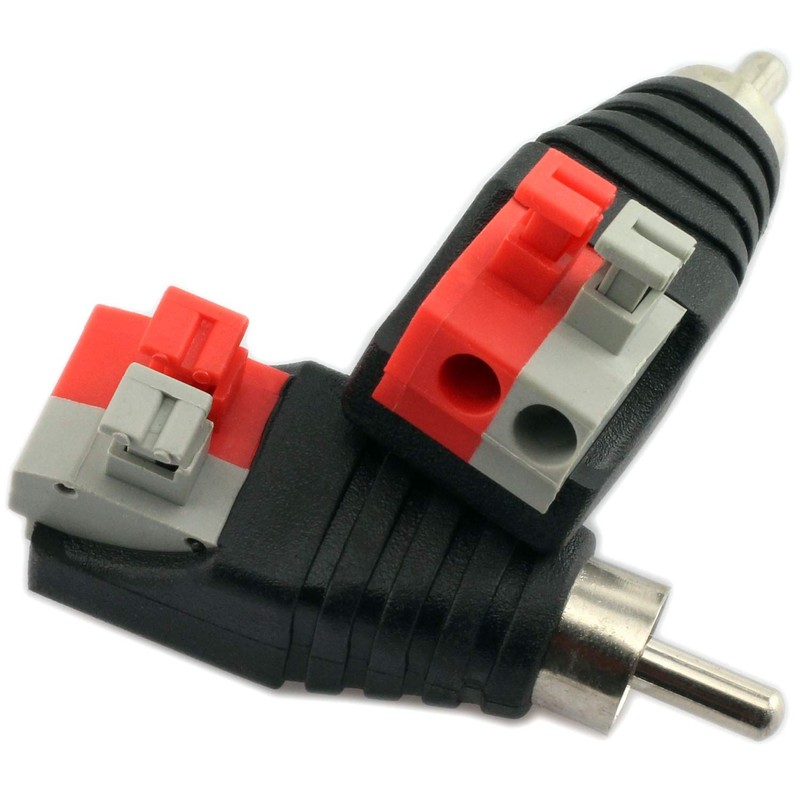 E-outstanding 5PCS Speaker Wire Cable to Audio Male RCA Connector