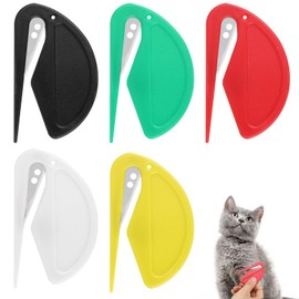 5 Pcs Pet Knotting Comb Hair Knot Remover for Dogs and Cats Pet Dematting Comb Letter Opener Pet Hair Cutter Open Knot Comb Grooming Tool for Removing Tangled