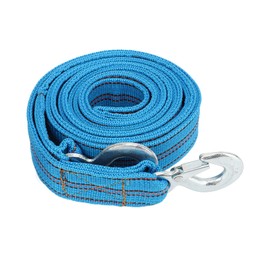 Buachois Tow Strap with Hook, 4.3 m Length, 5 Ton Load Capacity, Robust Tow Rope, High Strength Tow Rope with Metal Safety Hook for Trailers, Securing Items