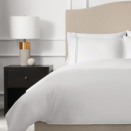 Manchester Mills 100% Cotton Bracciano King Sheet Set - 1 Fitted Sheet, 1 Flat Sheet, 2 Pillowcases - Hospitality Durability