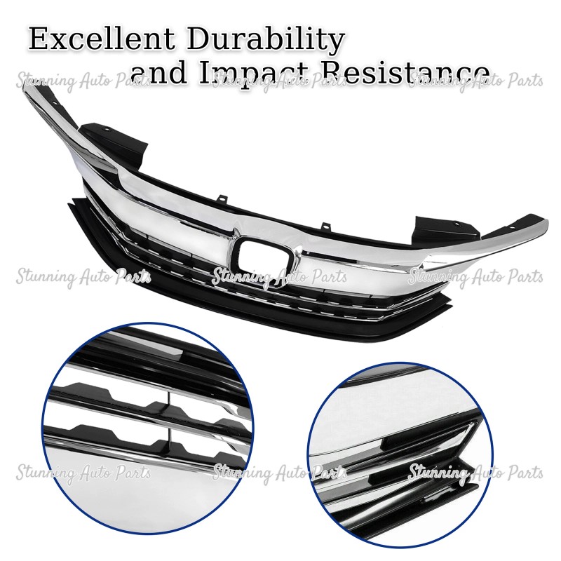 Stunning For 2016-2017 Honda Accord 4 Door Chrome Front Upper