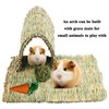 kathson 4 PCS Rabbit Large Grass Mat Natural Grass Woven