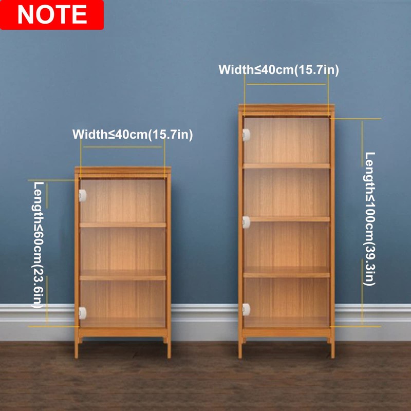 AWEN 4Pcs Glass Doors Hinge Cupboard Showcase Wine Cabinet Clamp