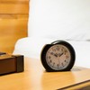 Equity 27001 Black Quartz Analog Alarm Clock with Ascending Alarm
