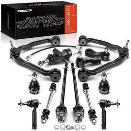 A-Premium A-Premium 13Pc AWD 4WD Front Suspension Kit, For Chevy GMC Silverado 1500 Sierra 1500 Suburban Avalanche Tahoe Yukon XL Escalade EXT ESV, Upper Control Arm Lower Ball Joint Sway Bar Link Tie Rod End