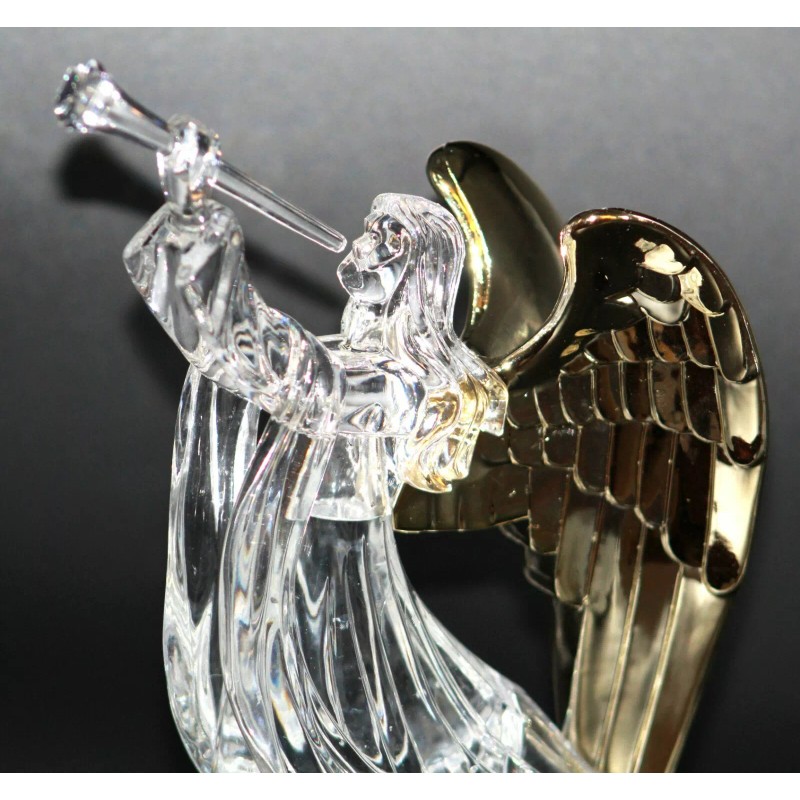 Angel with Trumpet, LED Lighted Sparkling Multi-Color Changing Home Decorative