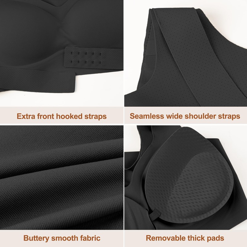Posture Bra for Women Wireless Push Up Bralette Full Coverage