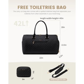 LOVEVOOK Travel Duffle Bag, Weekender Bag for Women with Toiletry Bag, Carry on Overnight Bag with Shoe Compartment, Gym Duffel Bag with Wet Pocket, Mommy Hospital Bags for Labor and Delivery