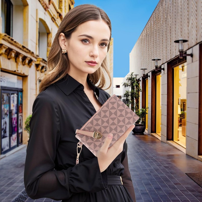 MaijjLyn Wristlet Wallets for Women - Small Clutch Purse Leather