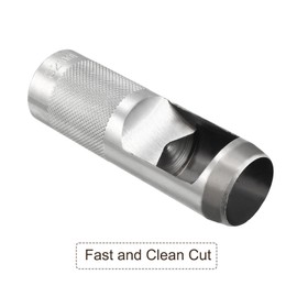 Kozelo 32mm Leather Hole Punch Cutter Tool with Anti-Slip Round Needle for Belt Watch Band Fabric Plastic Total Length 119mm