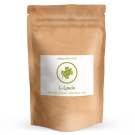 L-Leucine Powder 300 g - Essential Proteinogenic Amino Acid Fermentation Production - GMO Free - 100% Vegan and Pure - Gluten Free / Lactose Free - No Additives and Additives