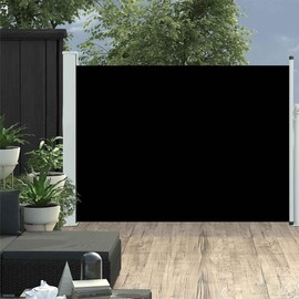 TREATLIFE HOME Create Private Spaces with Retractable Side Awning, Easy Assembly, Durable Polyester Material, 39.4" x 196.9", Black